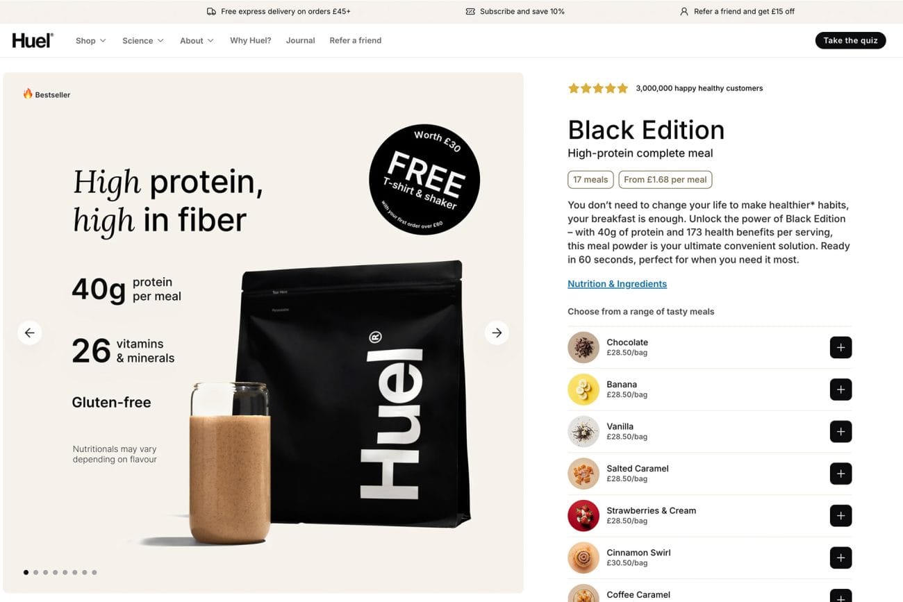 Why the World’s Hottest Fitness Brands Choose Shopify 1 Fitness Brands - Huel