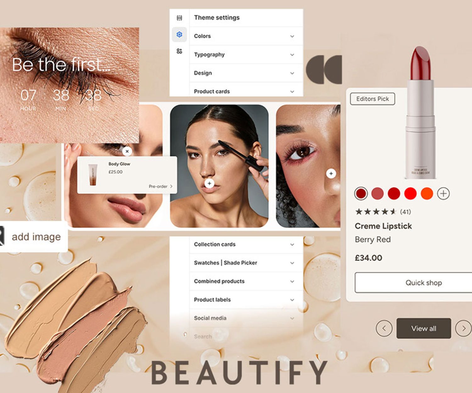 Front Page 18 beautify shopify theme beauty